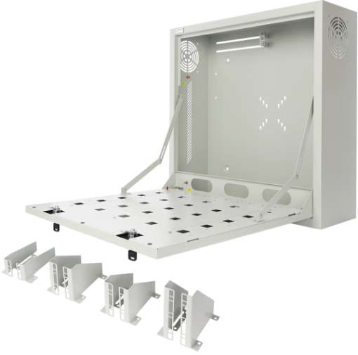 Billede af CCTV monteringsskab metal med nøglelås.