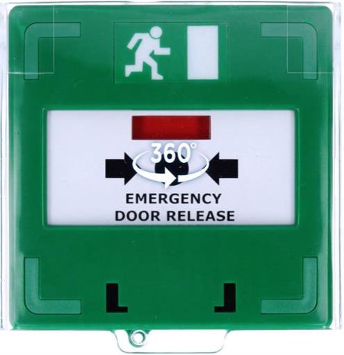 Billede af Nødalarmtryk Grønt med lyd og lysindikering.