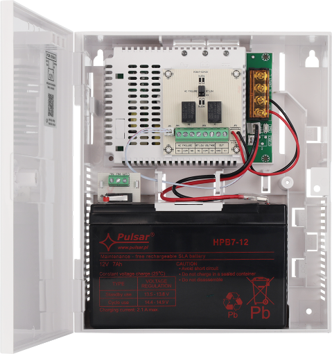 Billede af PCSB-12V3A-B Strømforsyning PSU 13,8V/3A/7Ah buffer